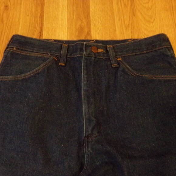 Men's Wrangler Denim Jeans 33x30'' Dark Wash - Picture 9 of 13